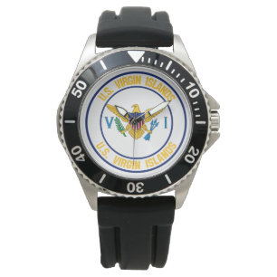 United States Virgin Islands Round Emblem Watch