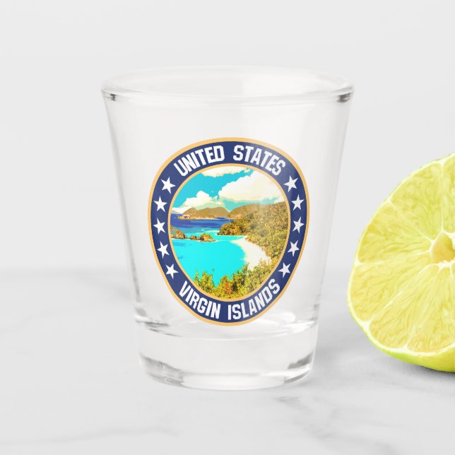 United States Virgin Islands                       Shot Glass (Front)