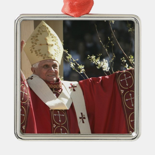 United States, Washington, D.C. Pope Benedict 2 Metal Tree Decoration (Front)