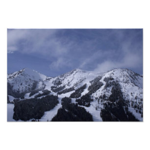 United States, Washington, ski trails at Photo Print