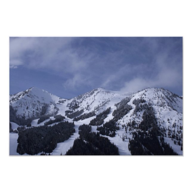 United States, Washington, ski trails at Photo Print (Front)