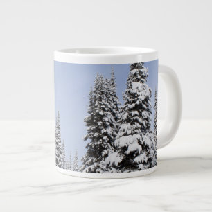 United States, Washington, snow covered trees Large Coffee Mug