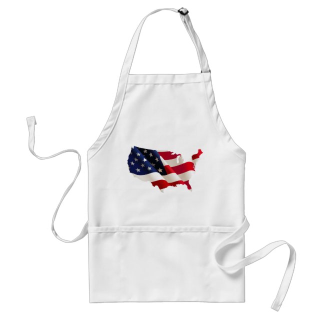 United States wave flag Standard Apron (Front)