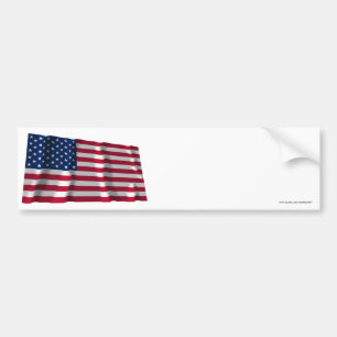 United States Waving Flag Bumper Sticker