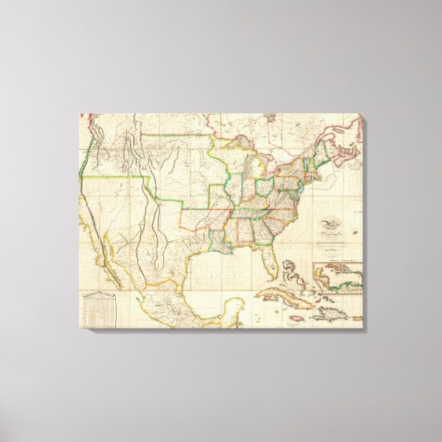 United States with the Contiguous British Canvas Print (Front)