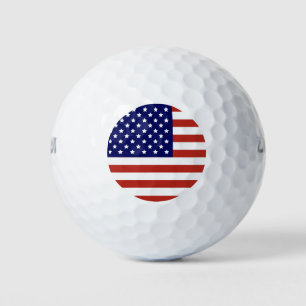 United Stats Of America Flag Stars And Stripes  Golf Balls
