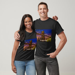 United Statues of America Brooklyn Bridge River T-Shirt