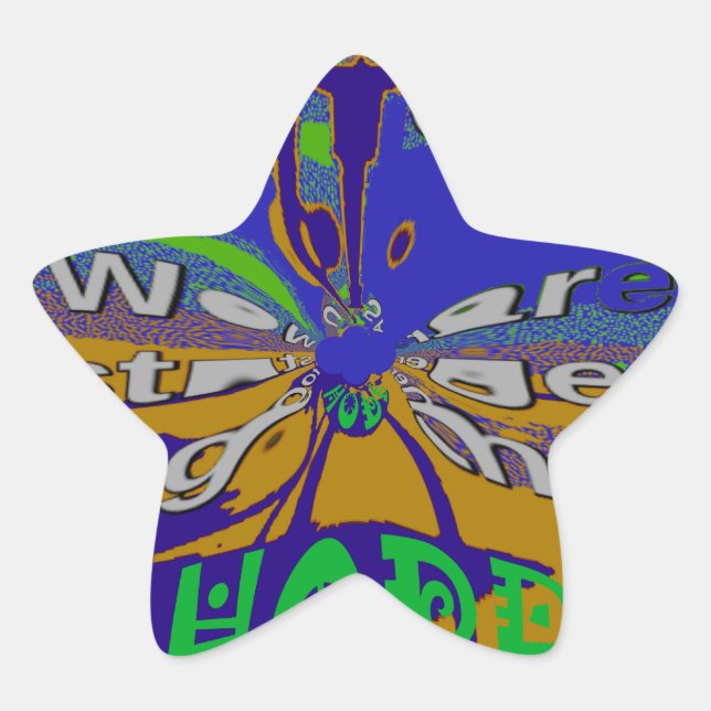 United USA Hope Stronger Together Star Sticker (Front)