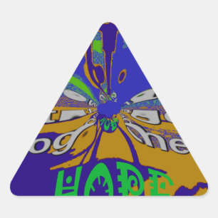 United USA Hope Stronger Together Triangle Sticker