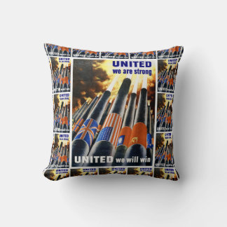 United We Are Strong Cushion