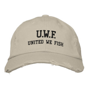 UNITED WE FISH™ Distressed Chino Twill Cap