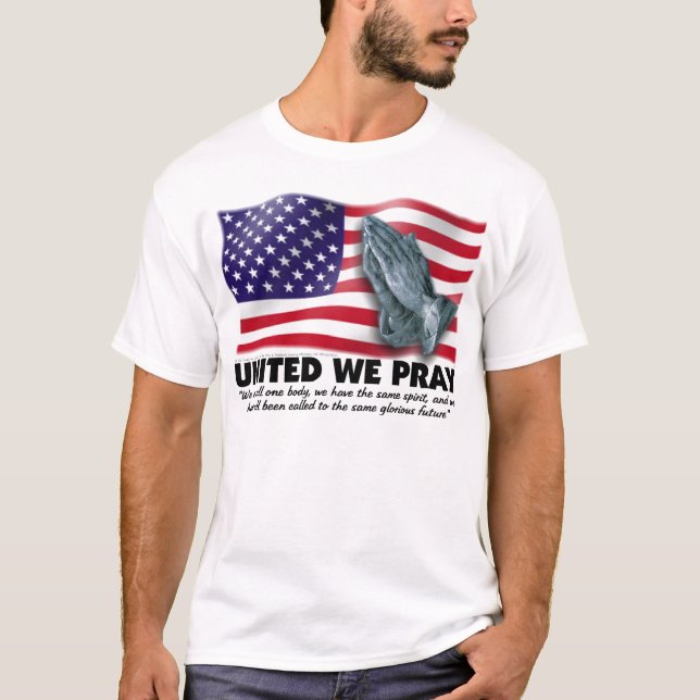 UNITED WE PRAY® Fitted T-Shirt (Front)