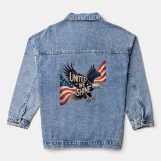 united we shine denim jacket