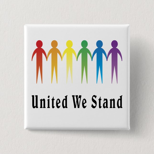 United We Stand 15 Cm Square Badge (Front)
