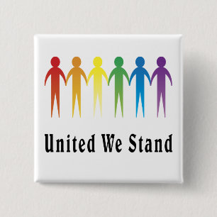 United We Stand 15 Cm Square Badge