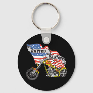United We Stand Biker Key Ring