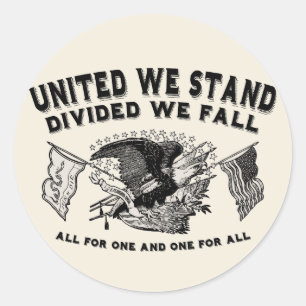 United We Stand Classic Round Sticker