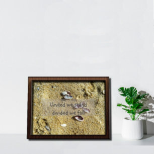 United we stand divided we fall sea photo poster