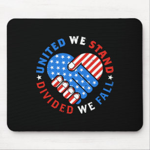 United We Stand Divided We Fall US American Flag S Mouse Mat