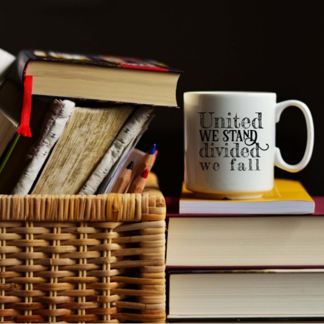 United we stand encouragement saying  coffee mug (Creator Uploaded)