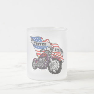 United We Stand Frosted Glass Coffee Mug