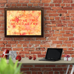 United we stand  happy new year poster