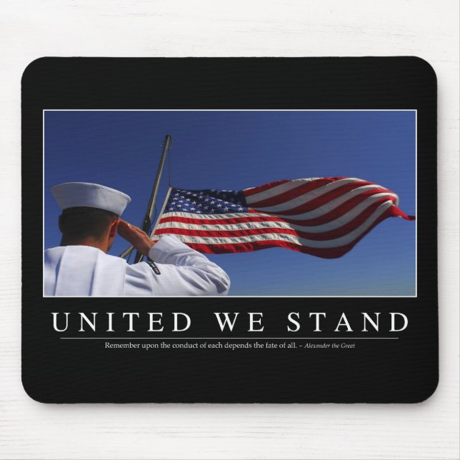 United We Stand: Inspirational Quote Mouse Mat (Front)
