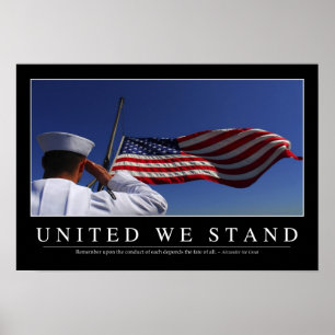 United We Stand: Inspirational Quote Poster