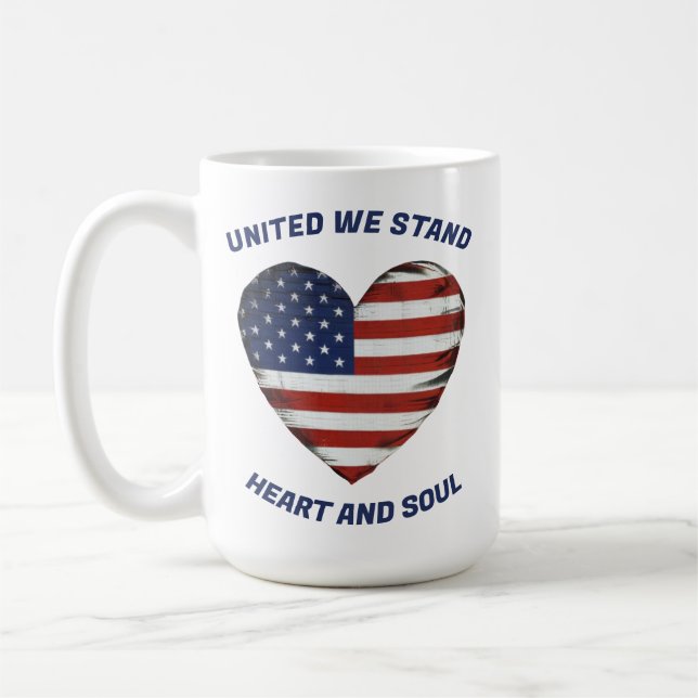 United We Stand Patriotic Coffee Mug (Left)