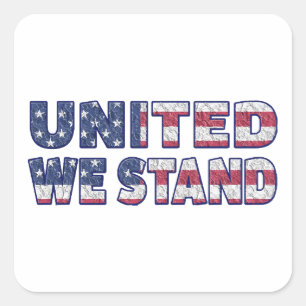 United we stand  square sticker
