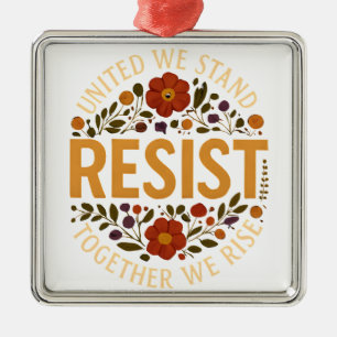 United We Stand, Together We Rise Metal Tree Decoration