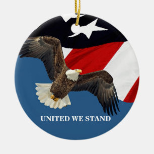 United We Stand/USA Ceramic Tree Decoration