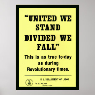 United We Stand ~ Vintage Patriotic Poster