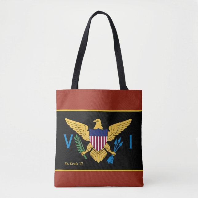 Unites States Virgin Islands Flag Tote Bag (Front)