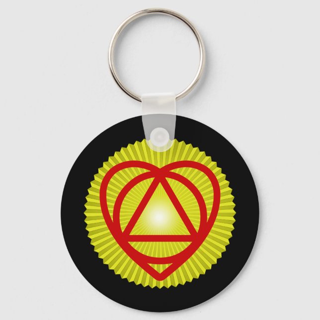 unitheist logo sunburst key ring (Front)