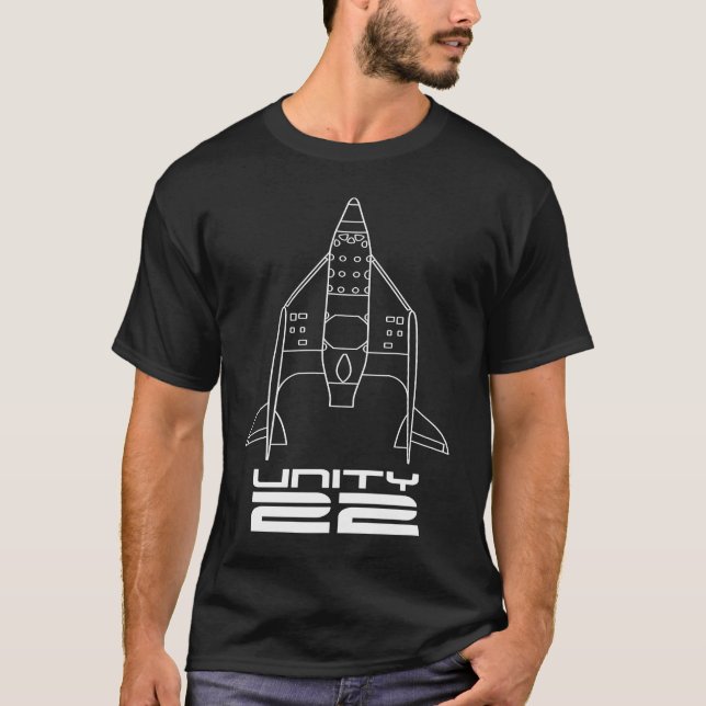 UNITY 22 Spaceship Two Galactic Space Rocket Launc T-Shirt (Front)