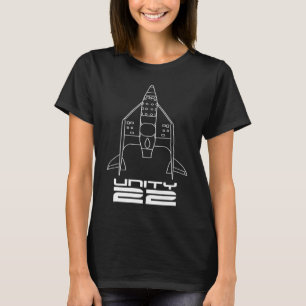 UNITY 22 Spaceship Two Galactic Space Rocket Launc T-Shirt