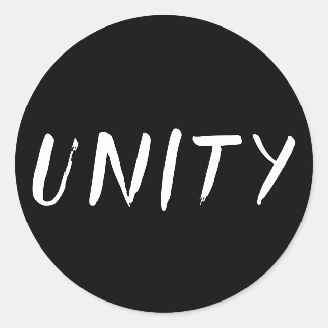 Unity B&W Classic Round Sticker (Front)