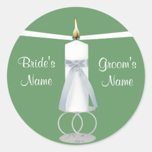 Unity Candle Wedding Invitation Sticker