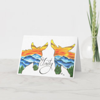 Unity Canyon Mules by Sherry Jarvis Folded Card
