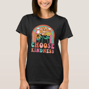 Unity Day Choose Kindness Groovy Rainbow Be Kind H T-Shirt