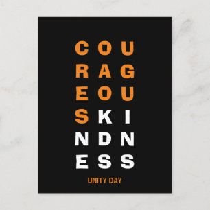 Unity Day COURAGEOUS KINDNESS Anti Bullying Postcard