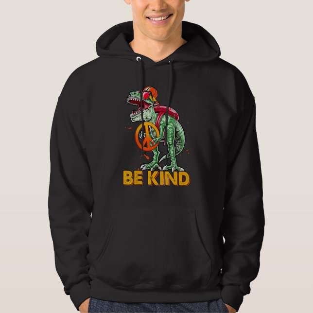 Unity Day Dinosaur T Rex Be Kind Anti Bullying Tod Hoodie (Front)