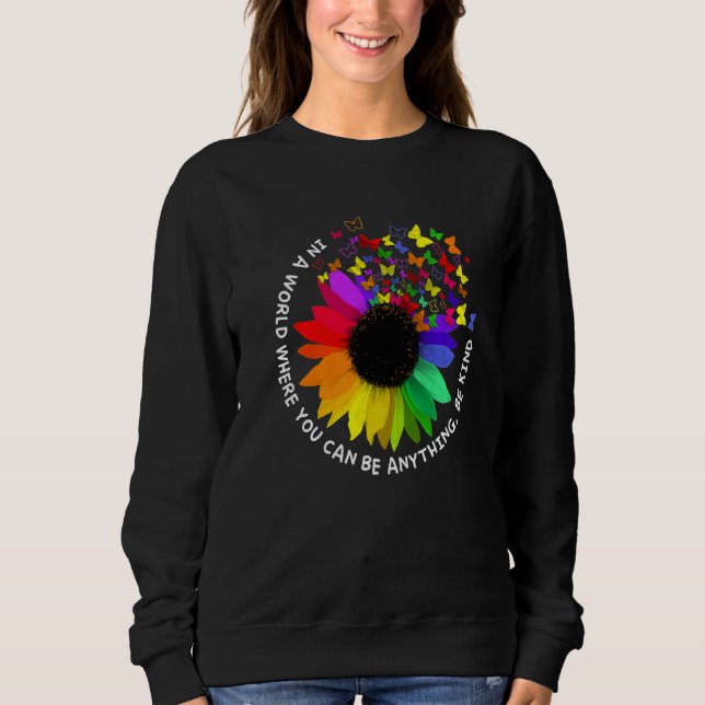 Unity Day Orange  Anti Bullying Sunflower Be Kind Sweatshirt (Front)