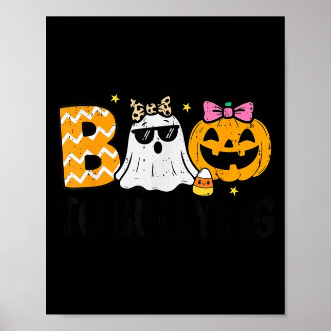 Unity Day Orange Ghost Boo Anti Bullying Halloween Poster (Front)