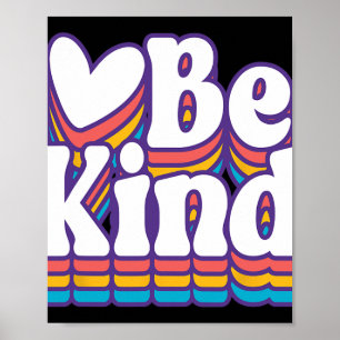 Unity Day Orange Heart Be Kind Anti Bullying Kids  Poster
