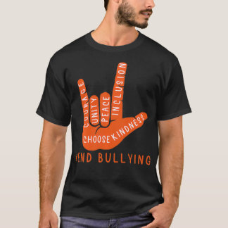 Unity Day Orange Kids 2021 Anti Bullying Love Sign T-Shirt