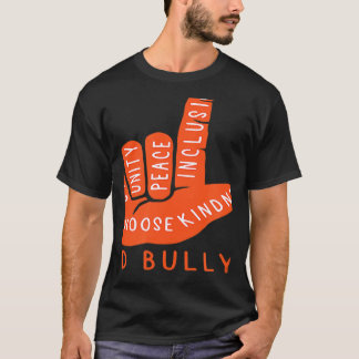 Unity Day Orange Kids 2022 Anti Bullying Love Sign T-Shirt
