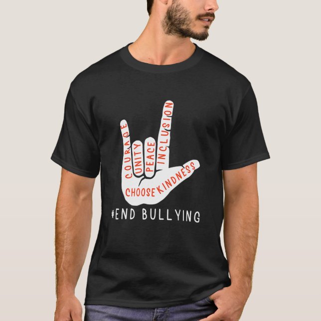 Unity Day Orange Kids 2022 Anti Bullying Love Sign T-Shirt (Front)
