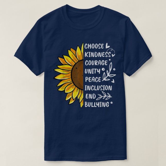 Unity Day Orange Kids 2022 Anti Bullying Sunflower T-Shirt (Design Front)